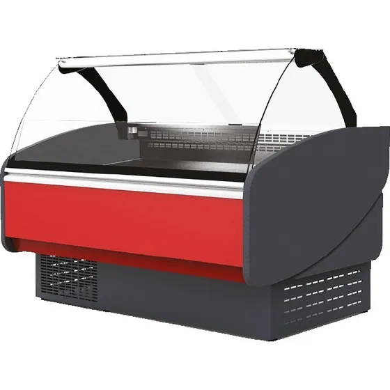 Vitrina Refrigerada De 2.45 M Con Vidrio Curvo