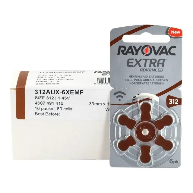 60 Pilas 312 Rayovac Auditiva Extra Advanced