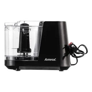 Mini Processador De Alimentos Elétrico 350ml 2 Lùminas Preto Amvox Apr 1001 Black Mini Processador De Alimentos Elétrico 350ml 2 Lùminas Preto Amvox Apr 1001 Black