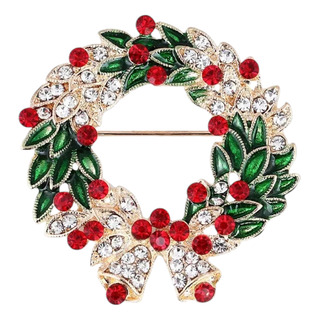 Broches Navidad Pendedor Pin Corona Navideña Broches Navidad Pendedor Pin Corona Navideña