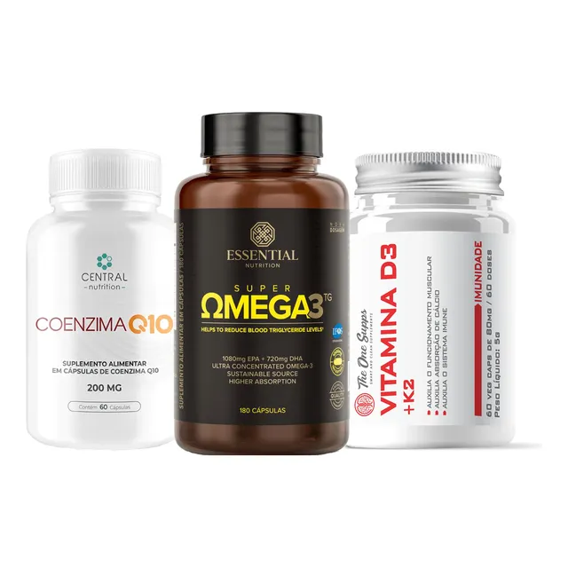 Combo/kit Ômega 3 Essential Nutrition + Coq10 + Vitaminad3