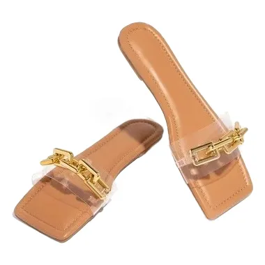 Cholitas Sandalias Moda Elegante Casual Tendencia Cadenas 