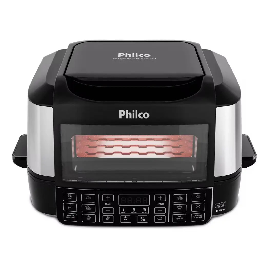 Fritadeira Elétrica Air Fryer Philco PAF12A Barbecue Digital 12L Preta - 220V