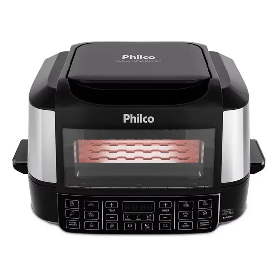 Fritadeira Elétrica Air Fryer Philco PAF12A Barbecue Digital 12L Preta - 220V