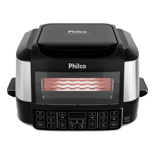 Fritadeira Elétrica Air Fryer Philco PAF12A Barbecue Digital 12L Preta - 220V