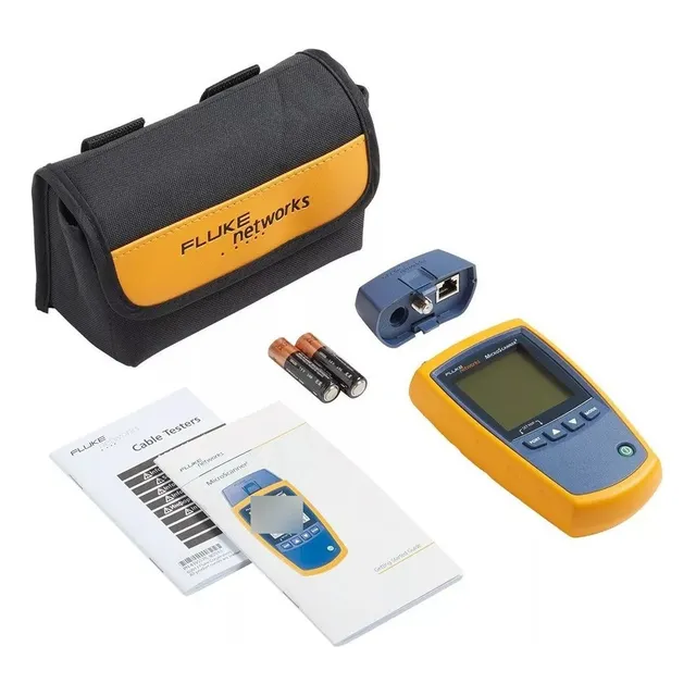 Verificador de Red Microscanner2 Fluke 2772449 para Comprobación de Redes de Voz Datos y Video con Pantalla Lcd Retroiluminada para Ethernet Industrial