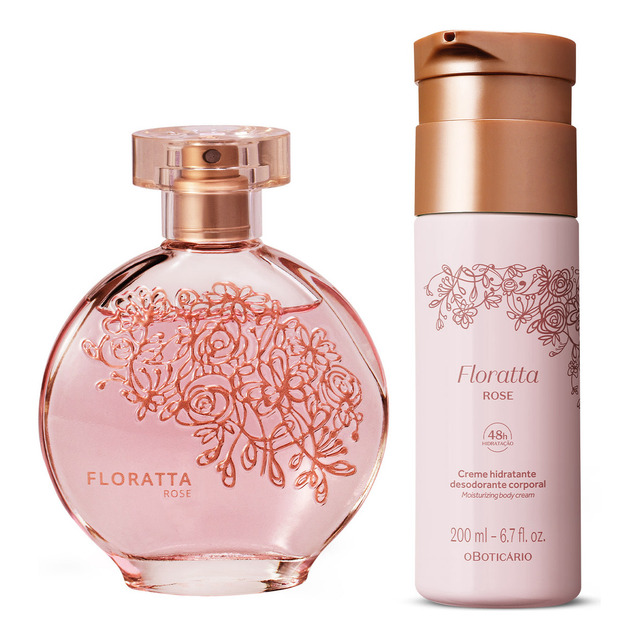 Floratta Rose: Colônia 75ml + Creme Corporal 200ml + Caixa De Presente Floratta Rose: Colônia 75ml + Creme Corporal 200ml + Caixa De Presente