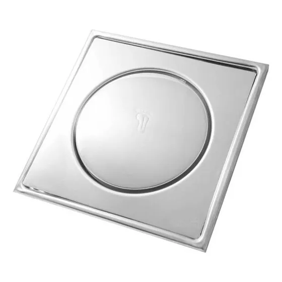Ralo Click Inteligente 10x10 + Porta Grelha Caixilho Em Inox