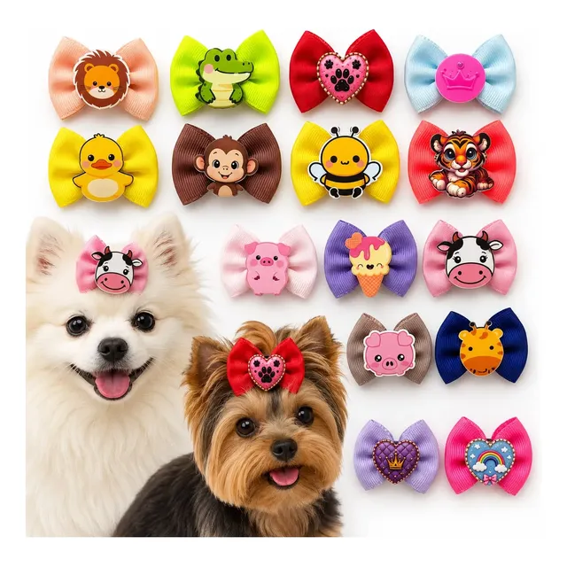 Laços Pet Shop Premium Tamanho M 40 Un Misto Fofos Cores Variadas Diversos