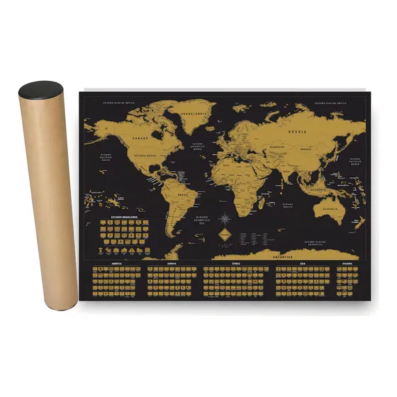 Quadro Decorativo Molduraspersonalizadas/forasteiros Viagens De 60cm X 84cm - Dourado