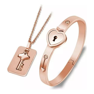 Par De Pulseras, Collar De Amor, Juego De Candados Con Par De Pulseras, Collar De Amor, Juego De Candados Con