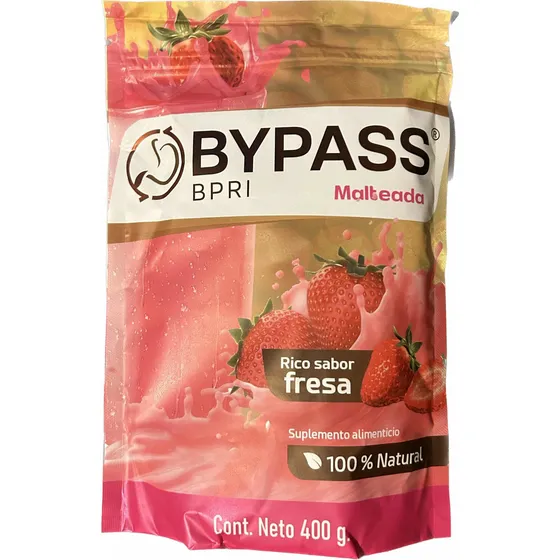 Bpri Bypass Raiz De Tejocote 400g Malteada Fresa Inhibidor De Apetito 100% Natural