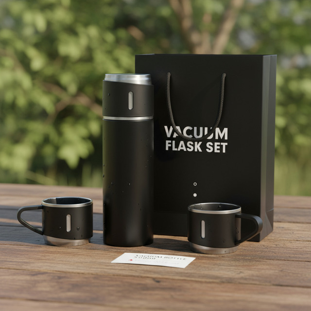 Garrafa TĂ©rmica Tche Amo 500ml Com Kit 3 XĂcara CafĂ© Cor Preto Garrafa TĂ©rmica Tche Amo 500ml Com Kit 3 XĂcara CafĂ© Cor Preto