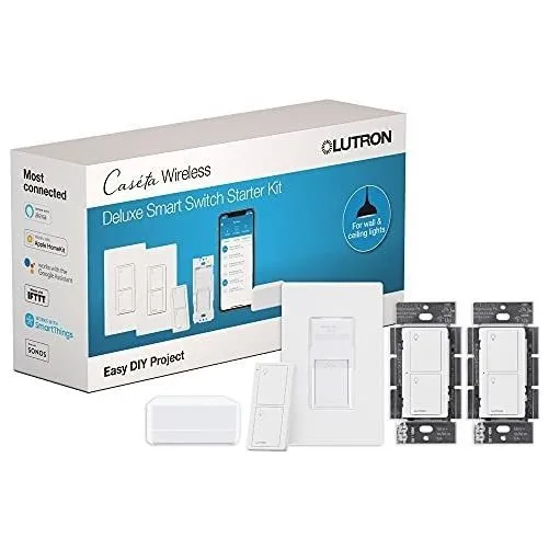 Lutron Caseta Deluxe Smart Switch Kit Viv Compatible Qct1f