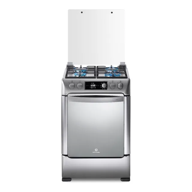 Cocina A Gas 4 Hornallas Indurama Ibiza Inox Panel Tactil! Color Gris