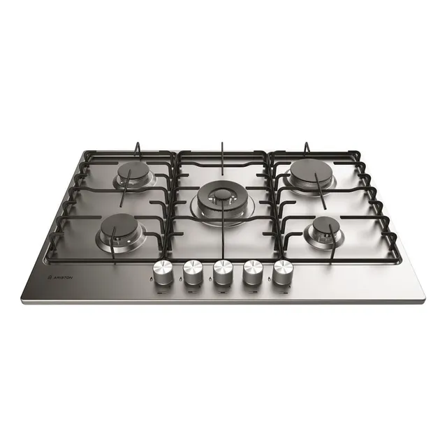 Anafe con alimentación a gas - Ariston THC752WIXAAG color inox - 5 hornallas