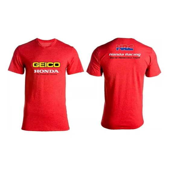 Franela Honda Racing Motocross Enduro Geico Unisex Algodon