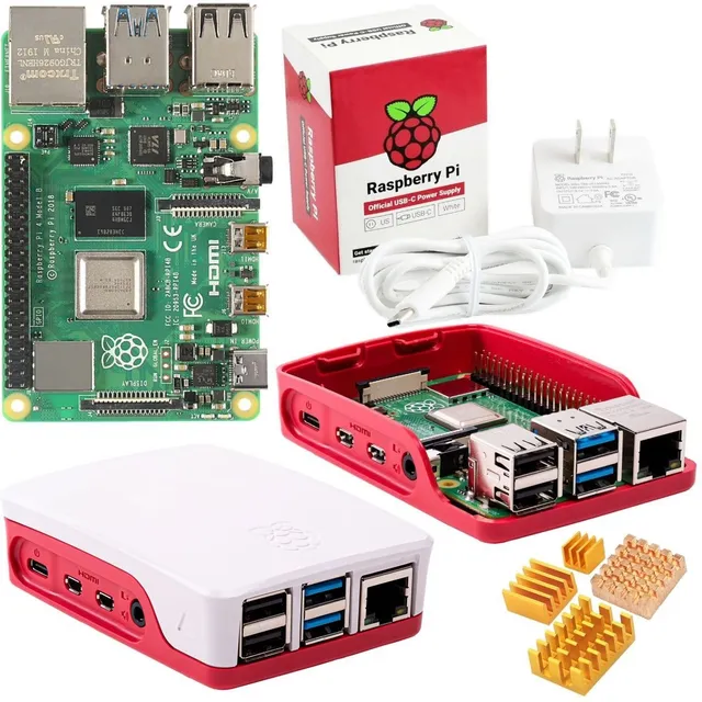 Raspberry Pi 4 B 8gb Carcasa Case Eliminador Oficial Pi4 Kit