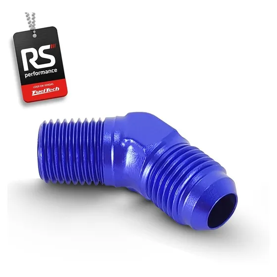 Niple 45º 6an Para 1/4 Npt Azul