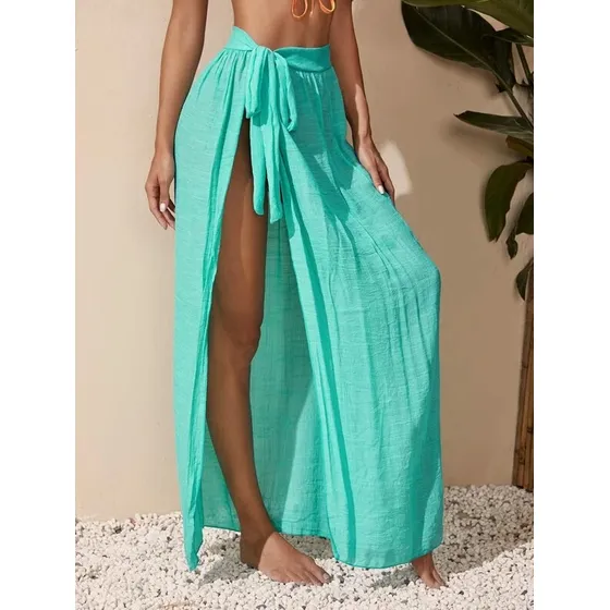 Falda Cover Up De Cintura Con Nudo