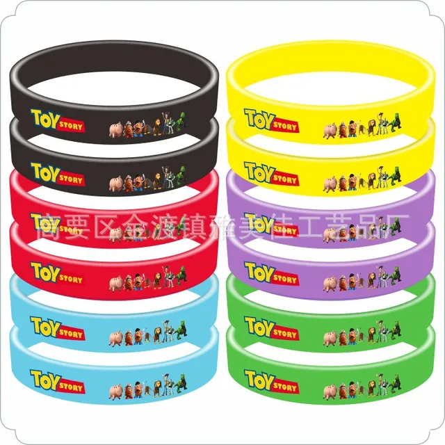 Brazalete De Silicona Con Diseño De Dibujos Animados