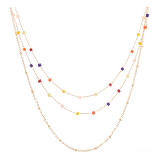 Collares En Capas Casual Estilo Simple Con Cuentas De Colore Collares En Capas Casual Estilo Simple Con Cuentas De Colore