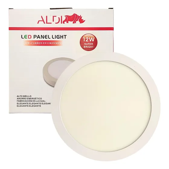 Lampara Led Superficial Redonda 12w Luz Blanca 