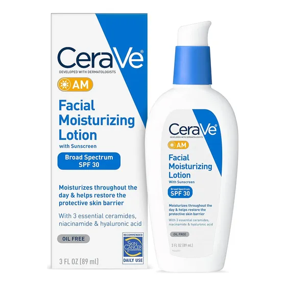 Cerave Loción Hidratante Facial Am Spf30 89ml Piel Protegida