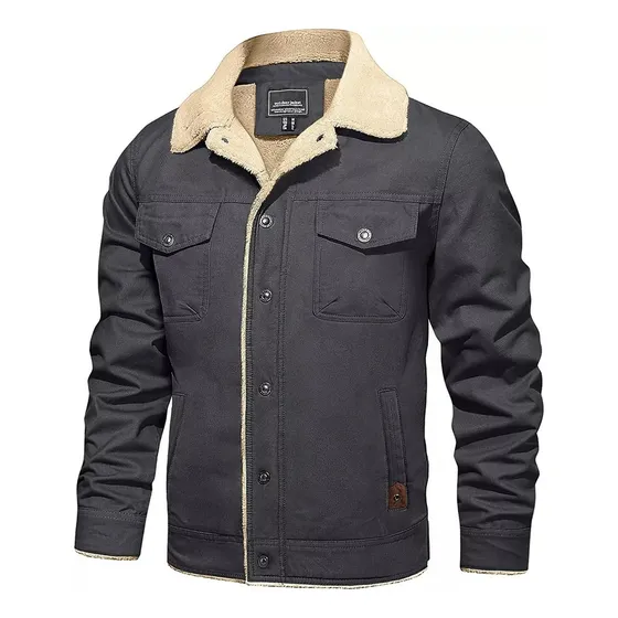 Jaqueta De Ovelha Quente Super Casaco Masculino Inverno
