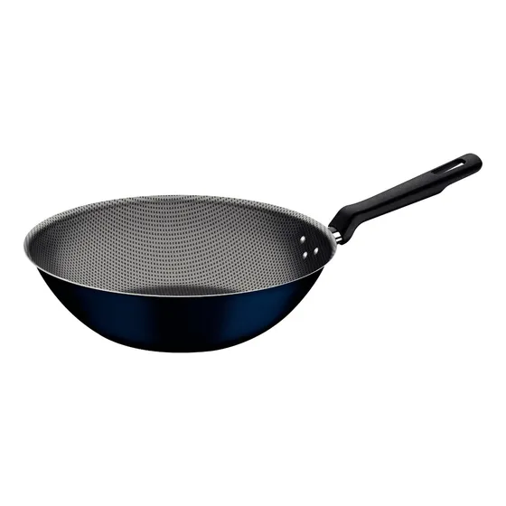 Sartén antiadherente grande para wok Tramontina, color azul