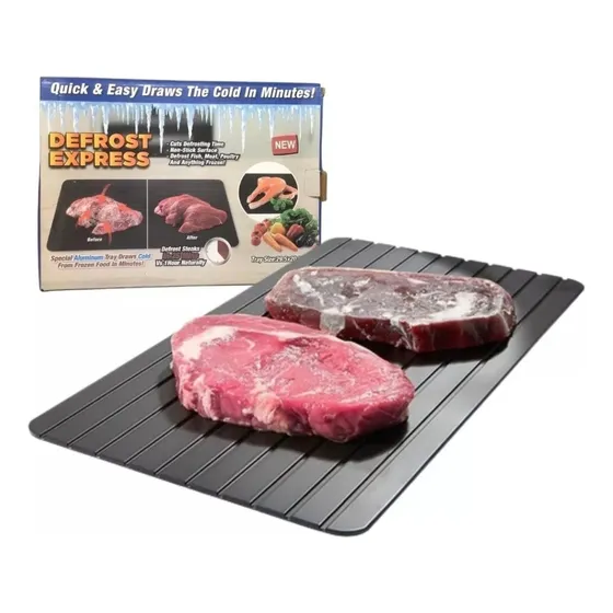 Tabla Descongelador De Carne Defrost Meet Color Negro