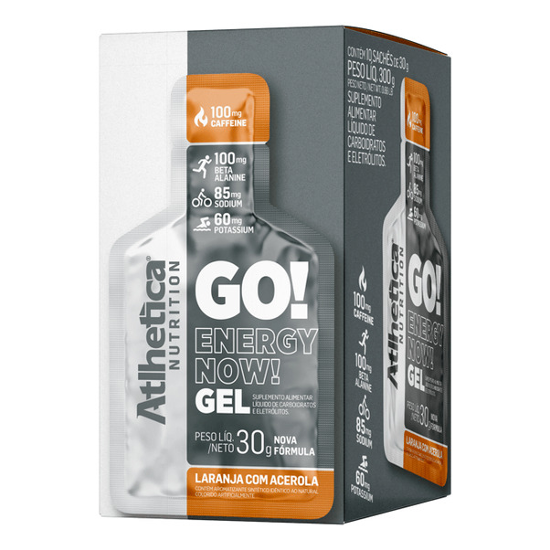 Go! Energy Now Gel 10 Unidades De 30g Cada Atlhetica Nutrition Sabor Laranja Com Acerola L... Go! Energy Now Gel 10 Unidades De 30g Cada Atlhetica Nutrition Sabor Laranja Com Acerola L...