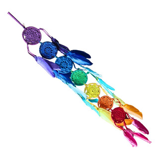 Mobile7 Chakras Filtro Dos Sonhos 7 Aros Proteção 73 Cm Mobile7 Chakras Filtro Dos Sonhos 7 Aros Proteção 73 Cm