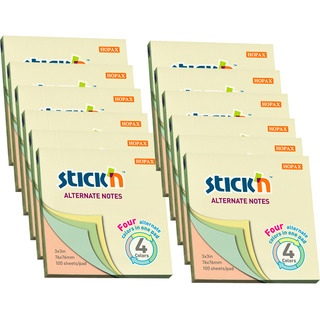 Notas Adhesivas Stick'n 3x3 In Color Intercalado 1200 Hojas Notas Adhesivas Stick'n 3x3 In Color Intercalado 1200 Hojas