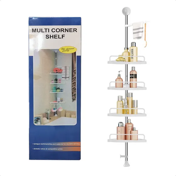 Esquinero Organizador Baño 4 Repisa Ajustable Ducha Multiuso