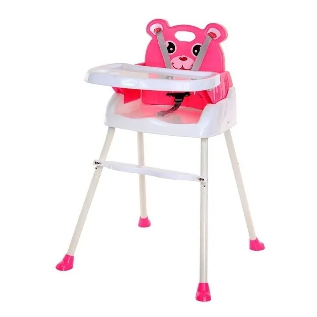 Silla Comedor Bebé Portátil Osito 3 Alturas Genérica