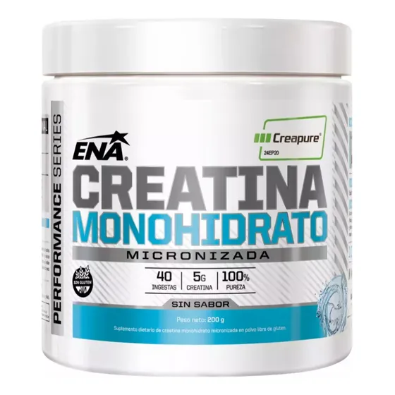 Creatina Monohidrato Creapure Ena Sport 200 Gr Sin Sabor