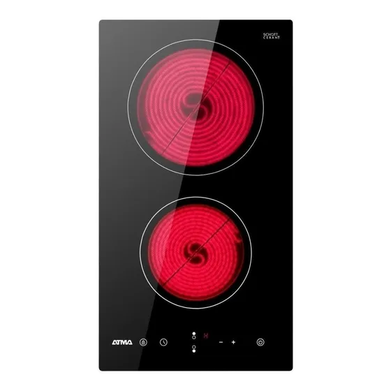 Anafe eléctrico Atma CAE3020V 220V color negro 2 hornallas