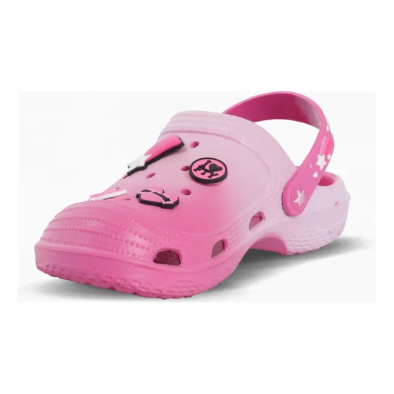Sandalias Clogs Degrade Heart Fucsia Footy Kids Niños