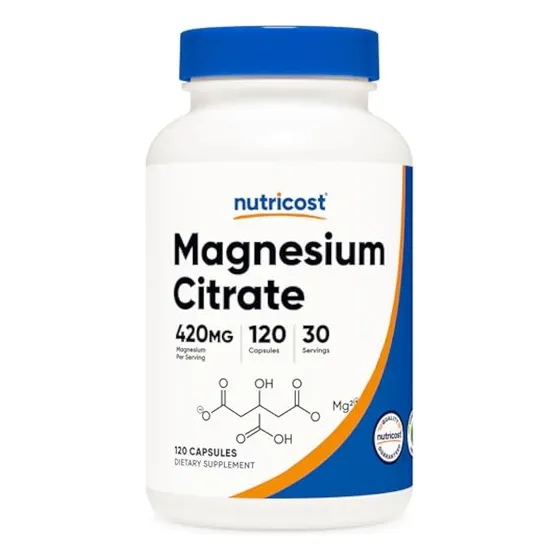 Citrato De Magnesio Nutricost 420 Mg, 120 Vegetales