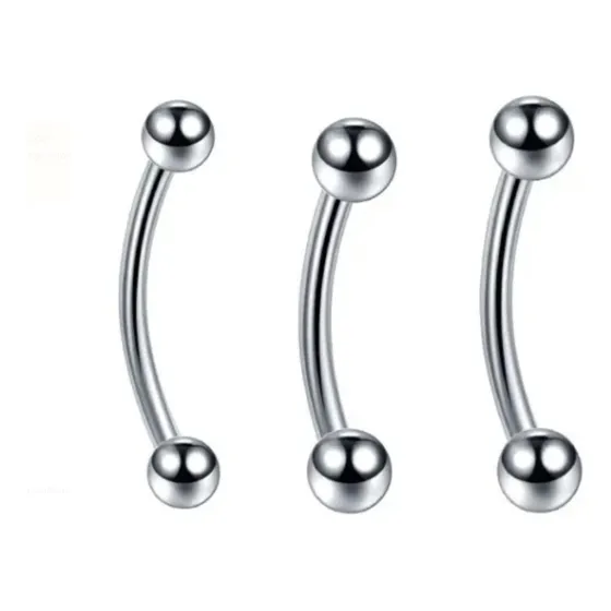 Piercing  Micro Banana Tb0037 1.2x10x3 Titanium 6 Unds