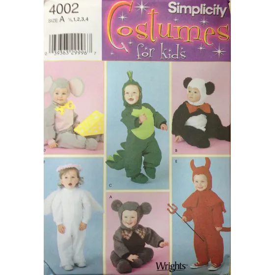 Simplicity Patron Disfraz Para Niño 4002