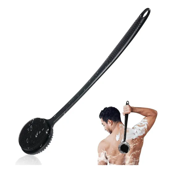 Cepillo De Ducha De Silicona For Fregar La Espalda