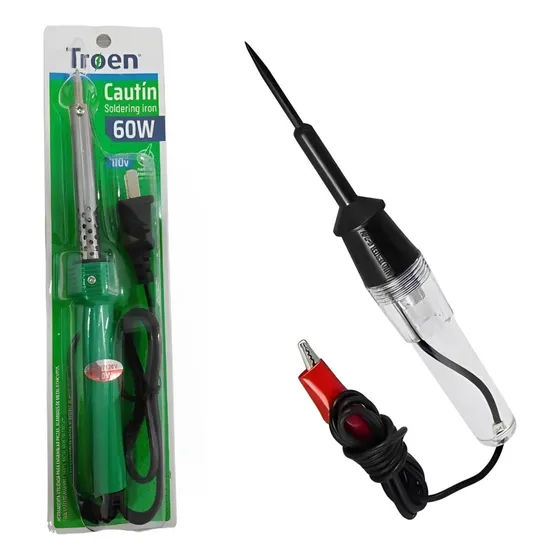 Kit Probador De Circuitos + Cautin 60w Troen