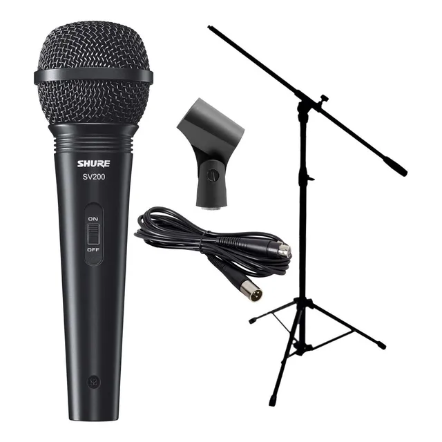 Combo Microfono Shure + Soporte + Pipeta Prm