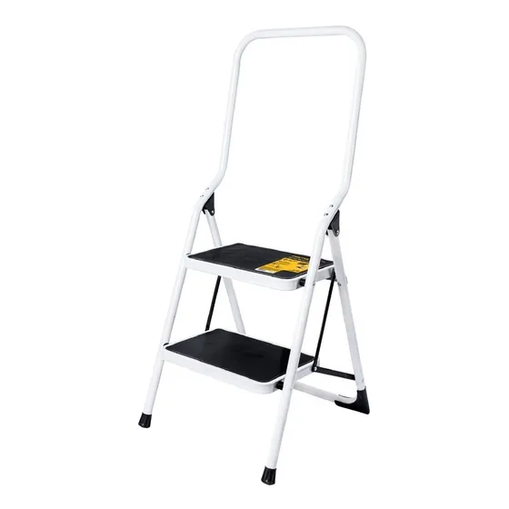 Escalera Tubular, Plegable, 2 Peldaños Con Barandal, Pretul