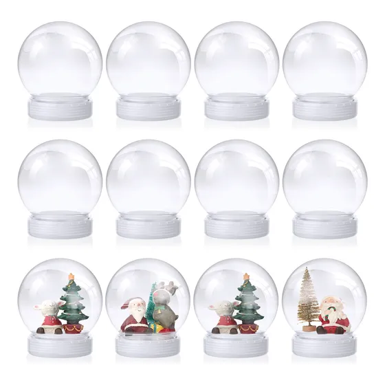 Globo De Nieve 10 Cm Transparente Vacío Para Manualidades