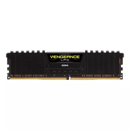 Memoria RAM Vengeance LPX gamer color black 16GB 1 Corsair CMK16GX4M1A2400C14