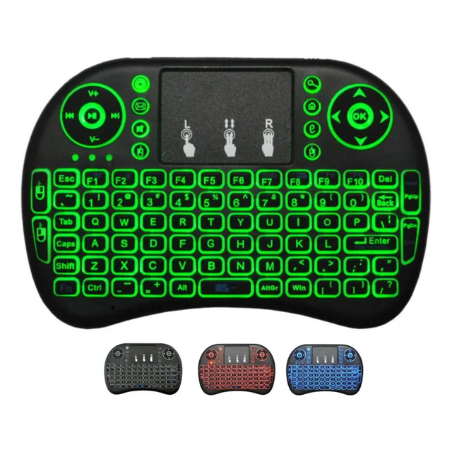 Mini Teclado Tv Box Pc Iluminado Rgb Usb Inalambrico