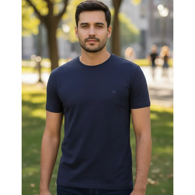 Camiseta Masculina Básica Slim Algodão - Várias Cores Ogochi